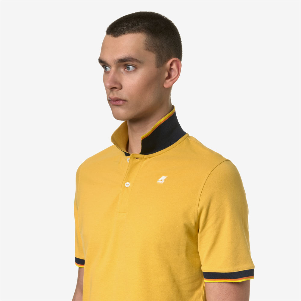 Polo Shirts Man VINCENT Polo YELLOW MIMOSA Detail Double				