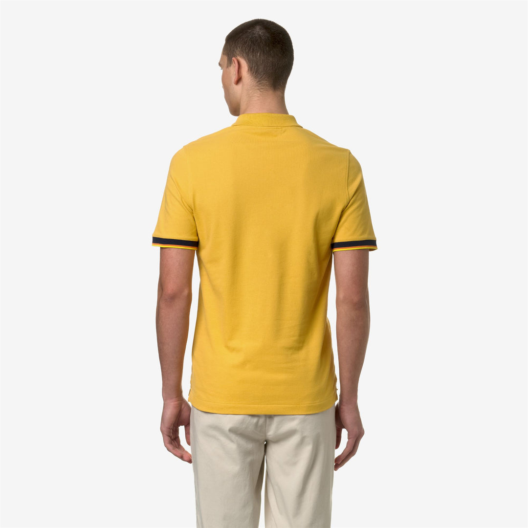 Polo Shirts Man VINCENT Polo YELLOW MIMOSA Dressed Front Double		