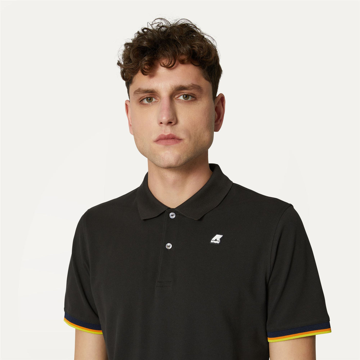 Polo Shirts Man VINCENT Polo BLACK PURE Detail Double				