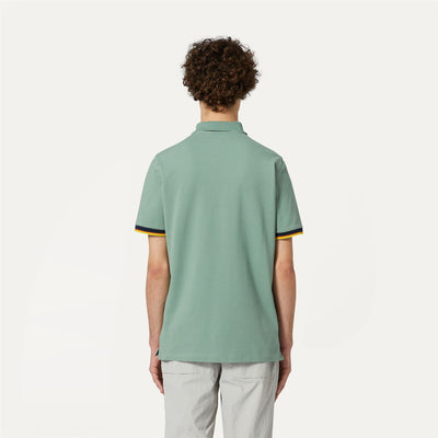 Polo Shirts Man VINCENT Polo GREEN MARINE Dressed Front Double		