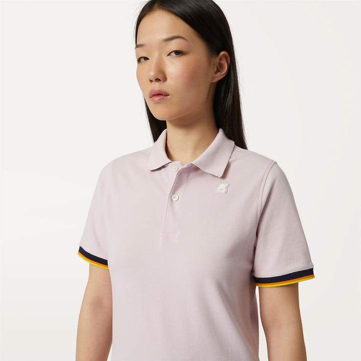 Polo Shirts Man VINCENT Polo PINK ROSE Detail Double				