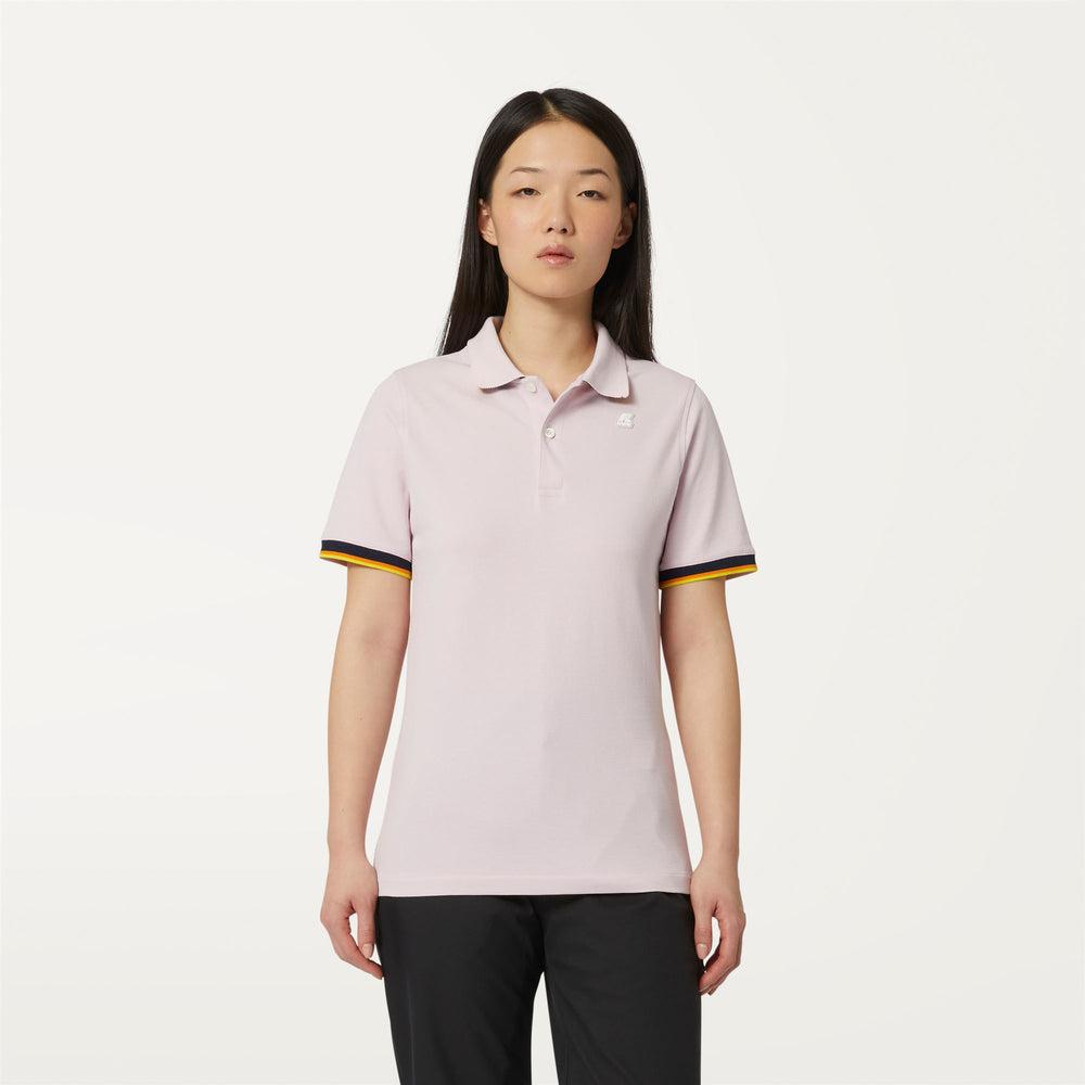 Violet pink Men's Stretch Cotton Polo Shirt for City Wear 02