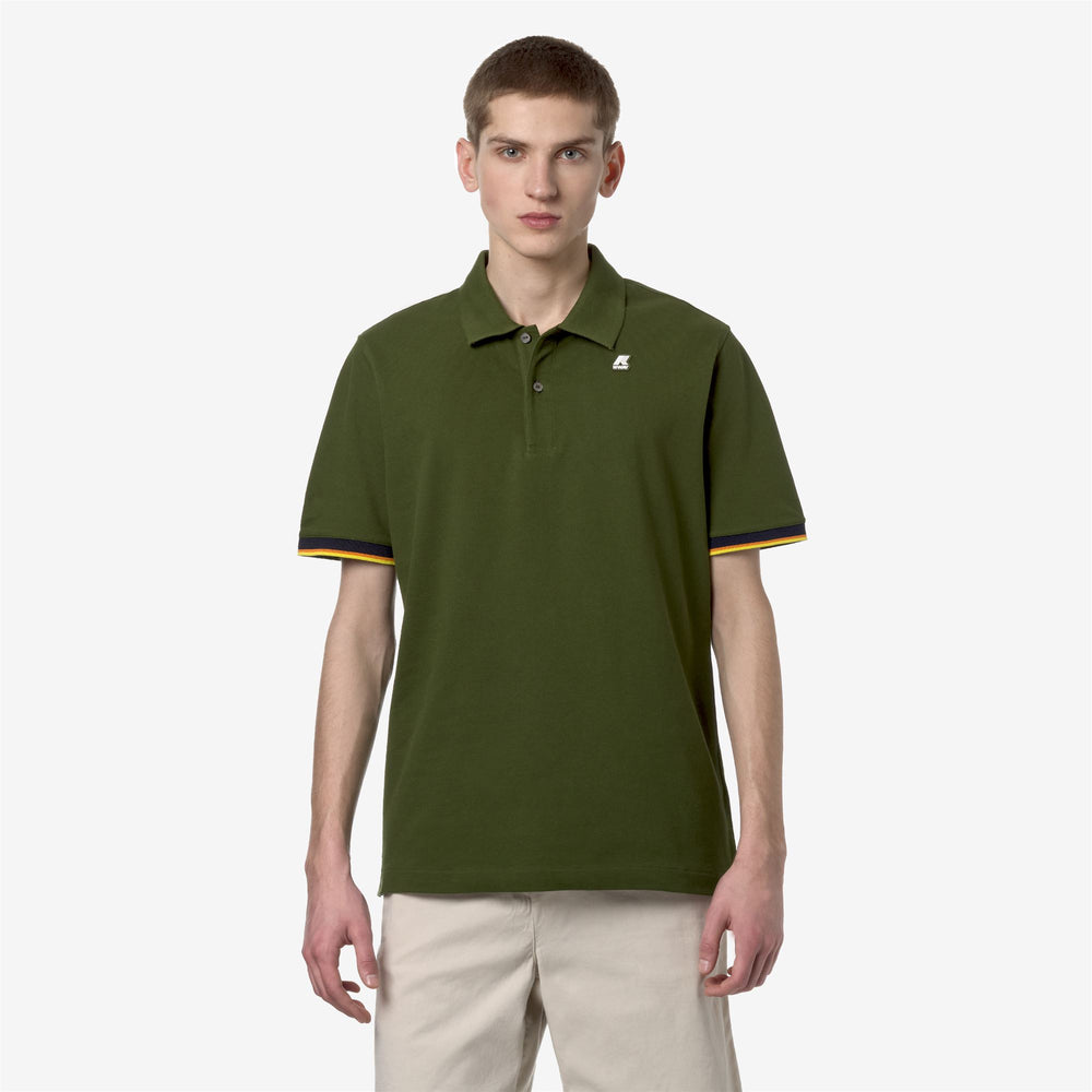 Green Palm Men's Stretch Cotton Polo Shirt for City Wear 02