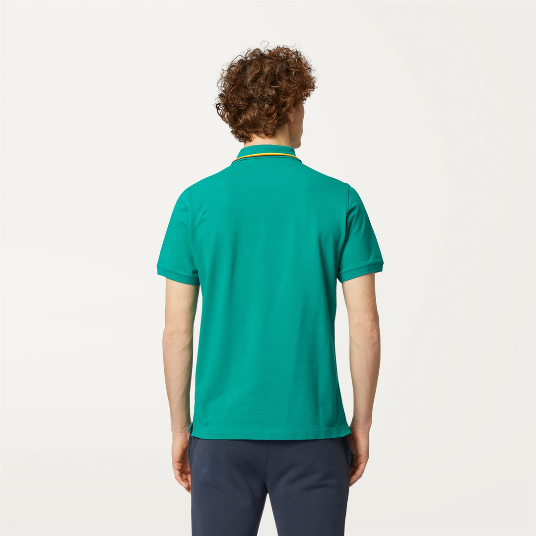 Polo Shirts Man JUD Polo GREEN Dressed Front Double		