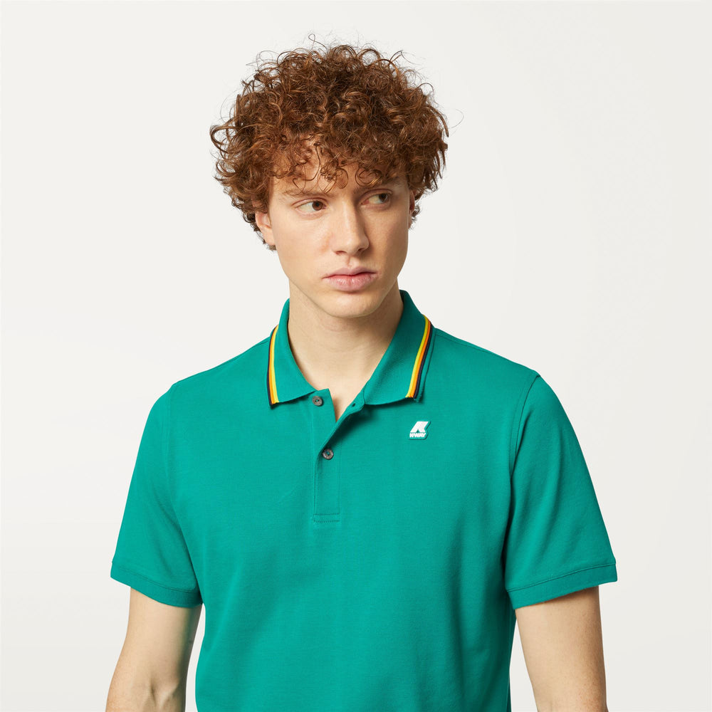 Polo Shirts Man JUD Polo GREEN Detail Double				
