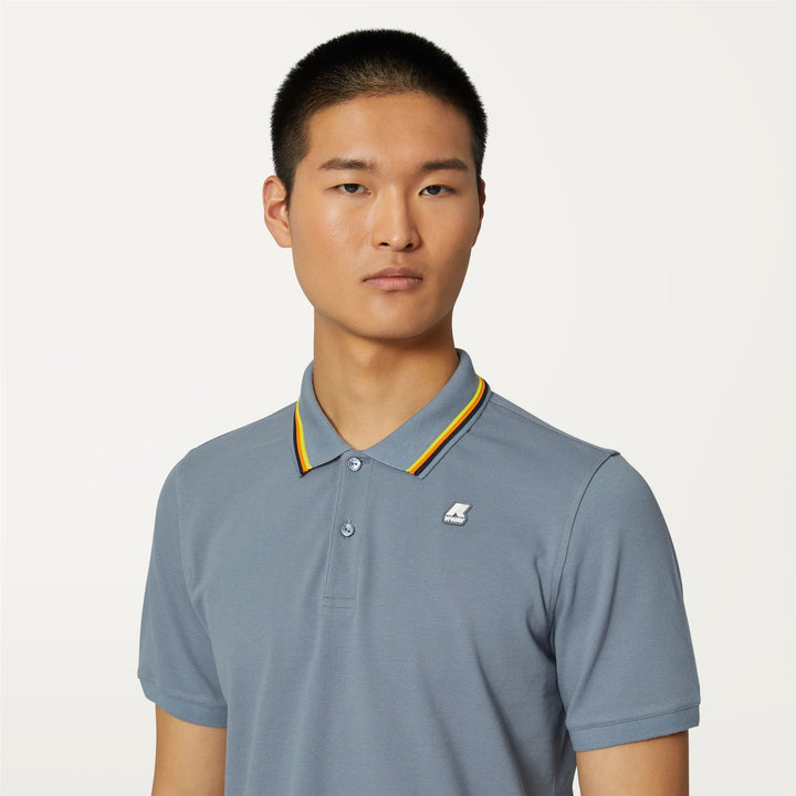 Polo Shirts Man JUD Polo GREY EVEREST Detail Double				
