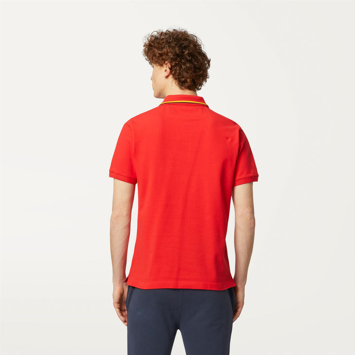 Polo Shirts Man JUD Polo RED Dressed Front Double		