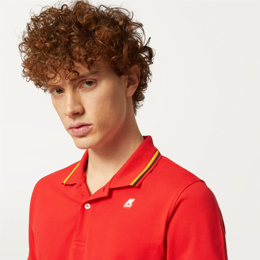 Polo Shirts Man JUD Polo RED Detail Double				