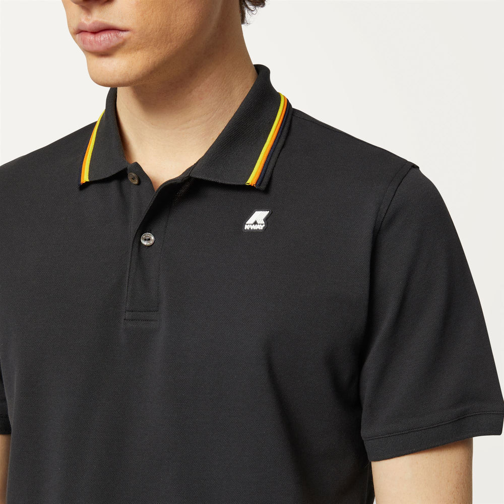 Polo Shirts Man JUD Polo BLACK PURE Detail Double				