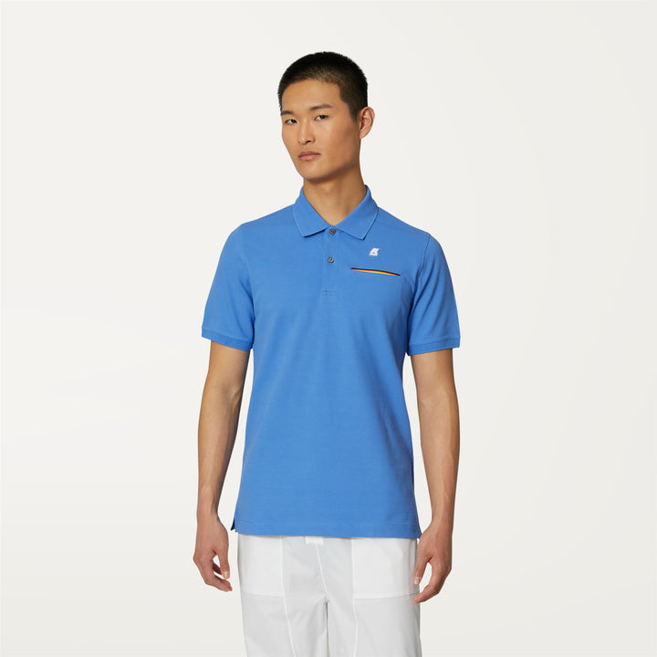 Polo Shirts Man BRIAC Polo BLUE ULTRAMARINE Dressed Back (jpg Rgb)		