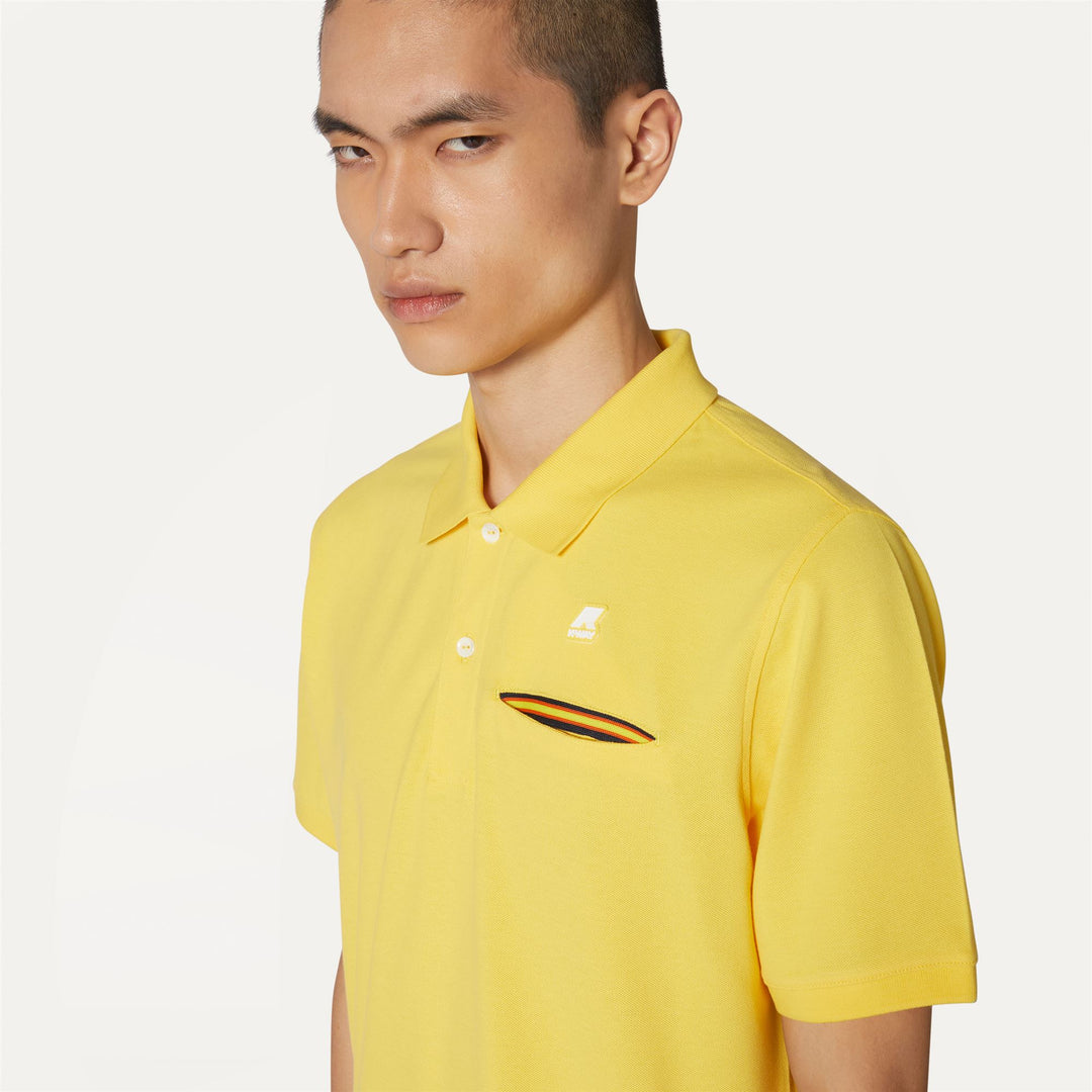 Polo Shirts Man BRIAC Polo YELLOW SUNSTRUCK Detail Double				