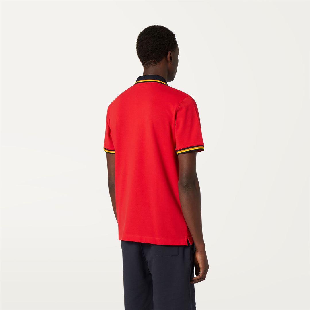 Polo Shirts Man VINCE Polo RED Dressed Front Double		
