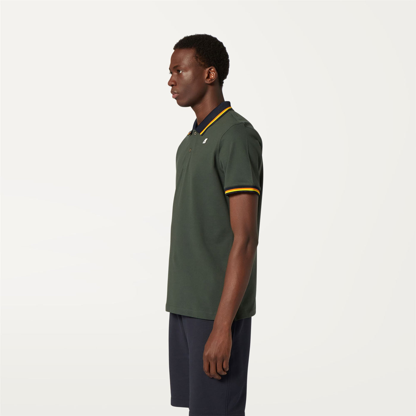 Polo Shirts Man VINCE Polo GREEN BLACKISH Detail (jpg Rgb)			
