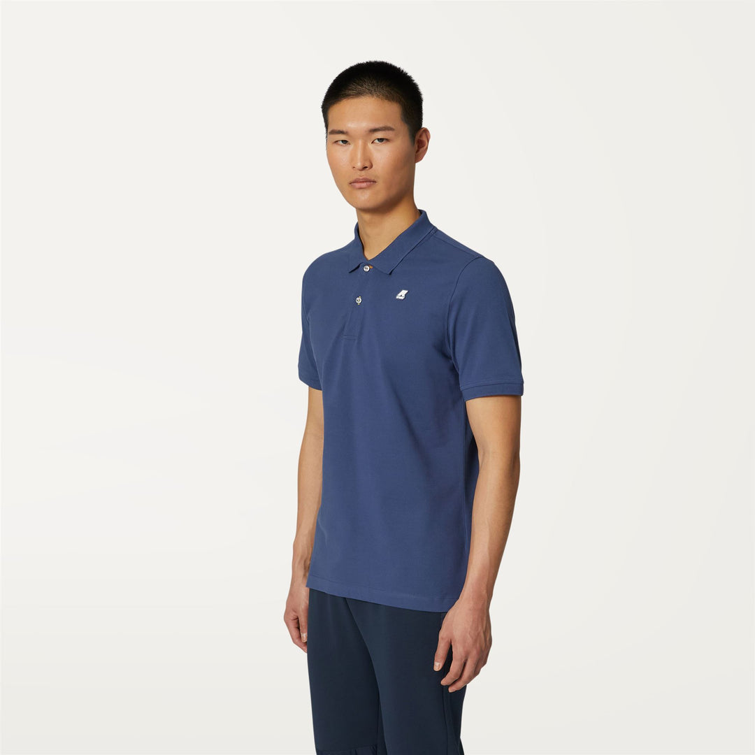 Polo Shirts Man VINNIE Polo BLUE INDIGO Detail (jpg Rgb)			