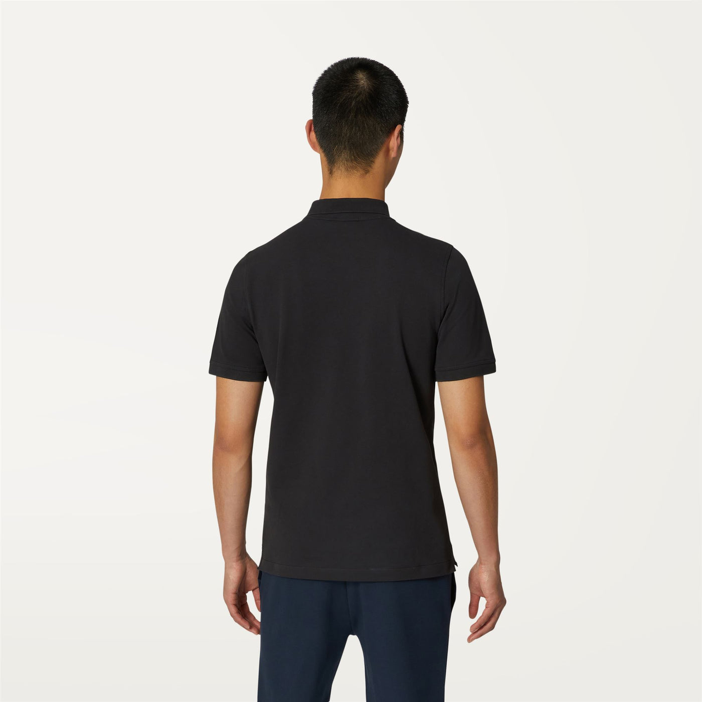 Polo Shirts Man VINNIE Polo BLACK PURE Dressed Front Double		