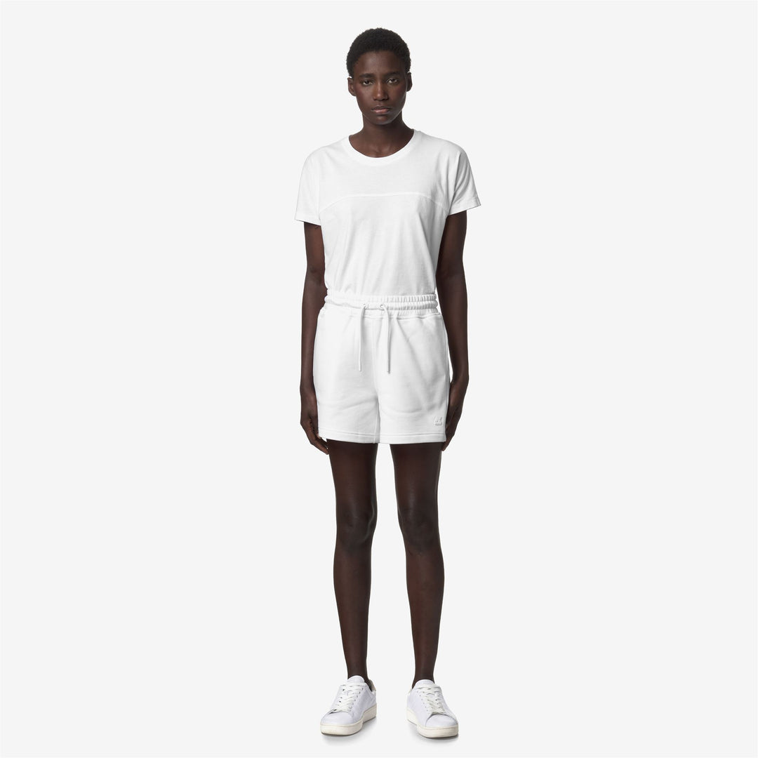 Shorts Woman RIKA Sport  Shorts WHITE Dressed Back (jpg Rgb)		