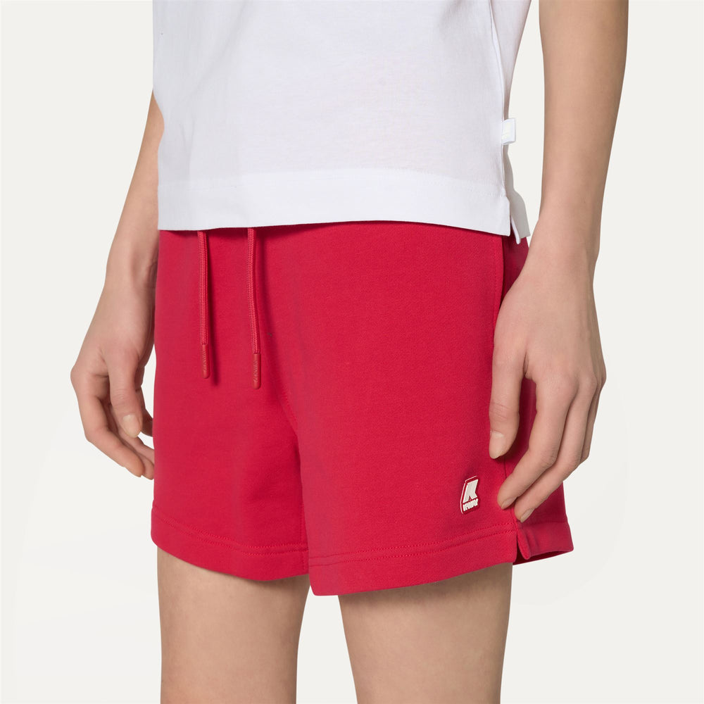 Shorts Woman RIKA Sport  Shorts RED BERRY Detail Double				