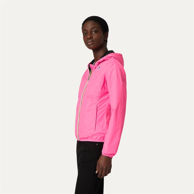 Jackets Woman Lily Plus Double Fluo Short PINK FLUO-BLACK Detail (jpg Rgb)			