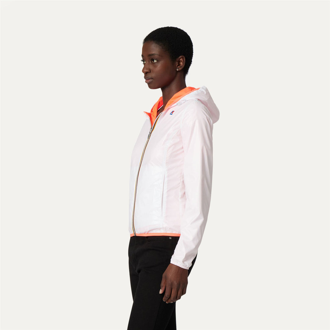 Jackets Woman Lily Plus Double Fluo Short RED FLUO-WHITE Detail Double				