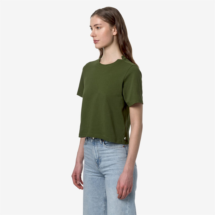 T-ShirtsTop Woman AMILLY T-Shirt GREEN CYPRESS Detail (jpg Rgb)			