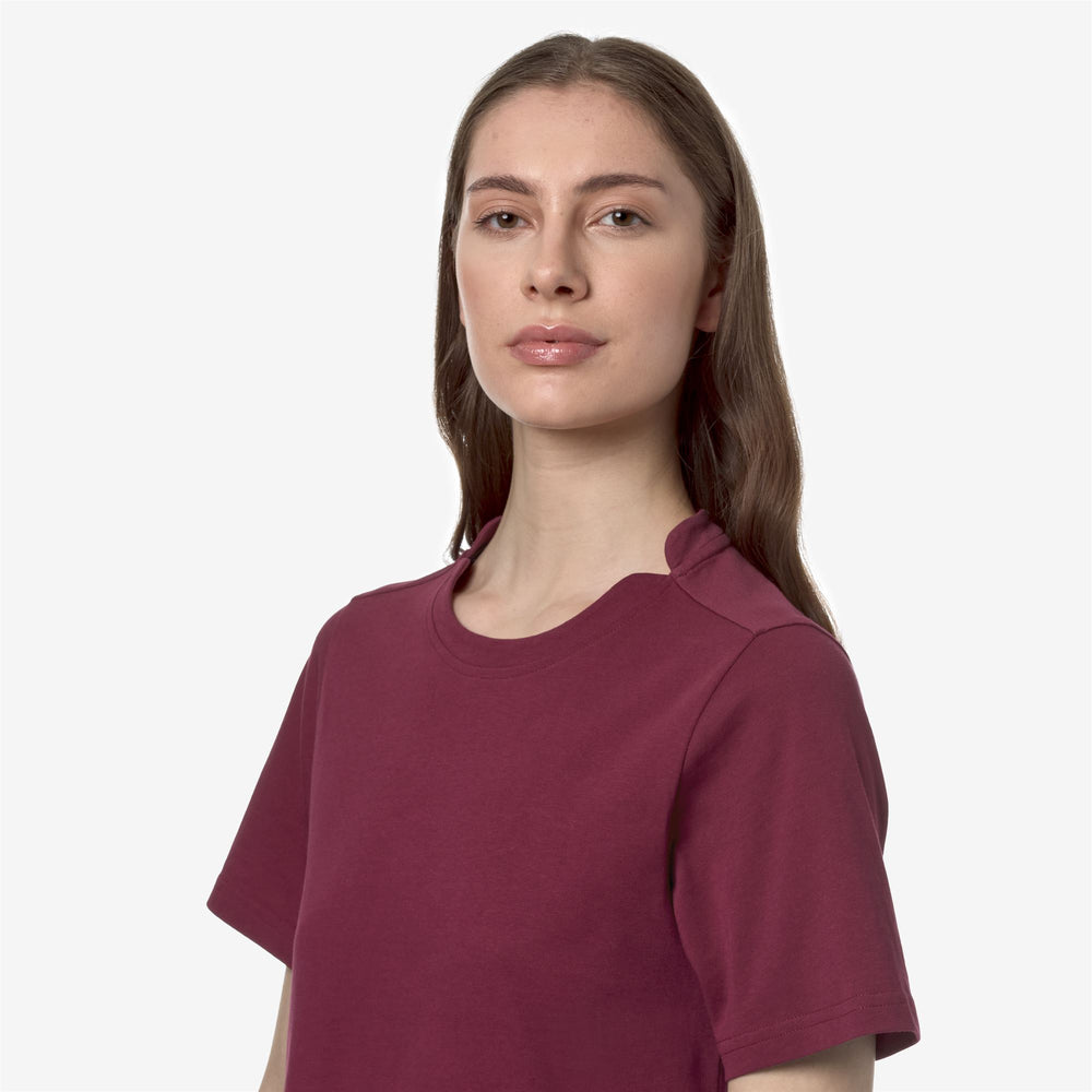 T-ShirtsTop Woman AMILLY T-Shirt RED DK Detail Double				