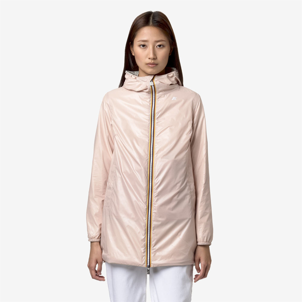 Beige pink Women's Reversible Waterproof Mid Jacket 02