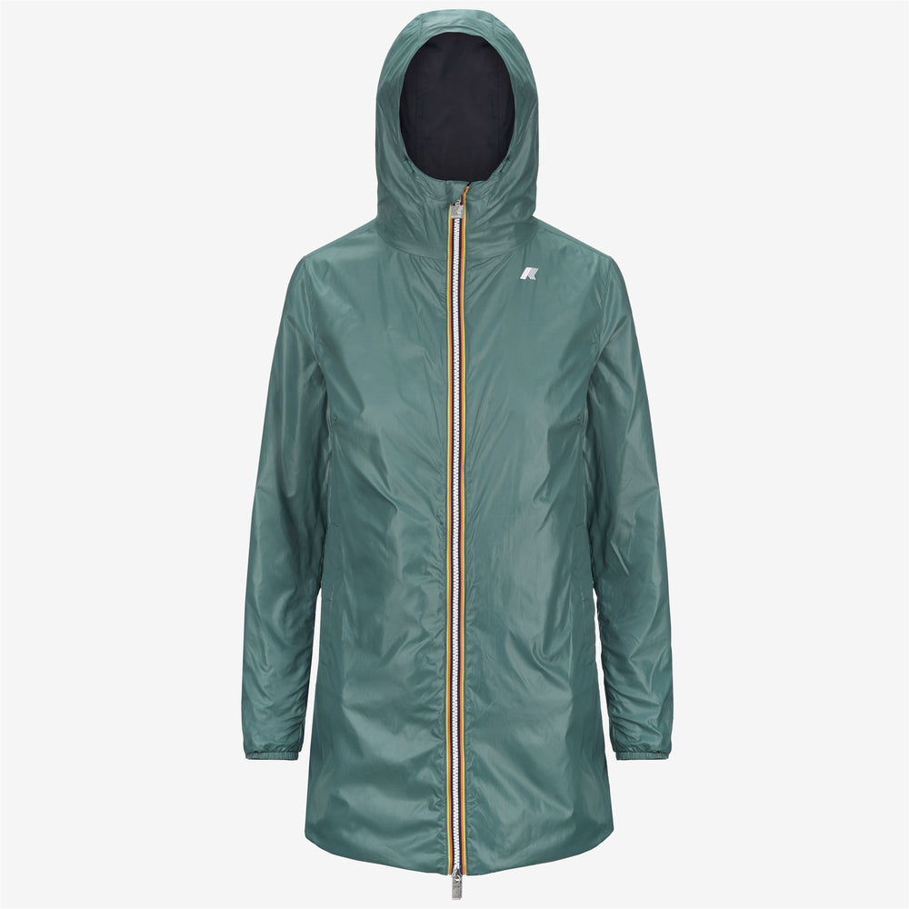 Jackets Woman SOPHIE PLUS.2 DOUBLE Mid BLUE D-GREEN P Dressed Front (jpg Rgb)	