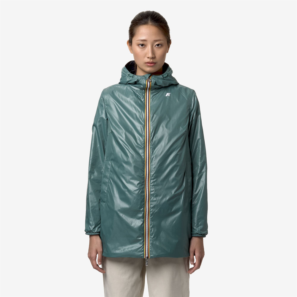 Blue Green Women's Reversible Waterproof Mid Jacket 02