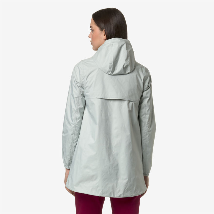 Jackets Woman SOPHIE PLUS.2 DOUBLE Mid GREY S-WHITE Dressed Front Double		