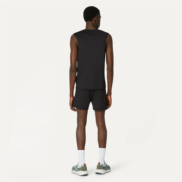 Shorts Man TYLER Sport  Shorts BLACK PURE Dressed Front Double		
