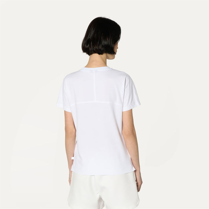 T-ShirtsTop Woman GIZELLE T-Shirt WHITE Dressed Front Double		