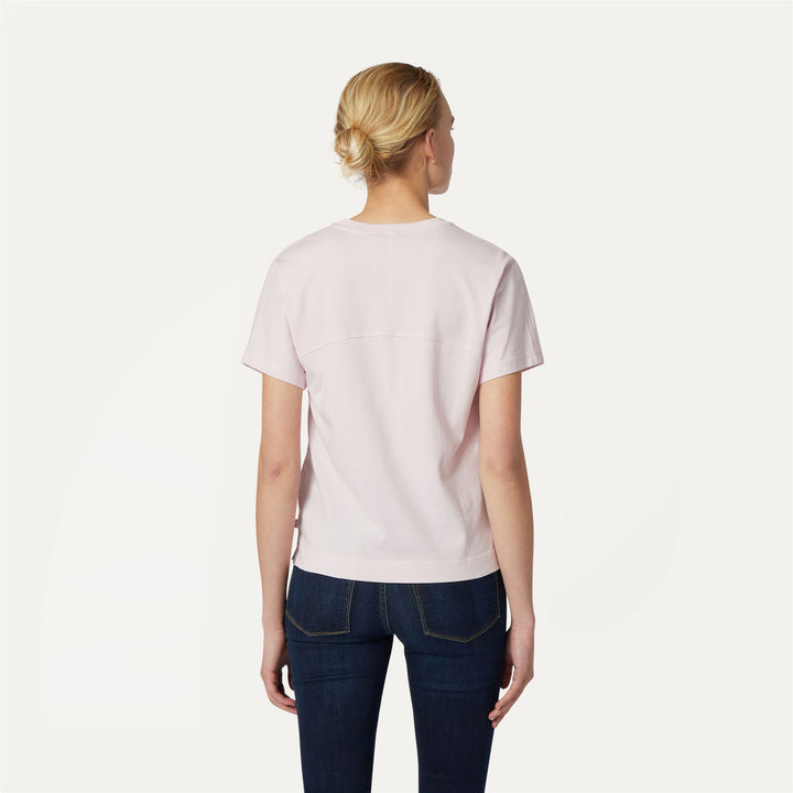T-ShirtsTop Woman GIZELLE T-Shirt PINK ROSE Dressed Front Double		