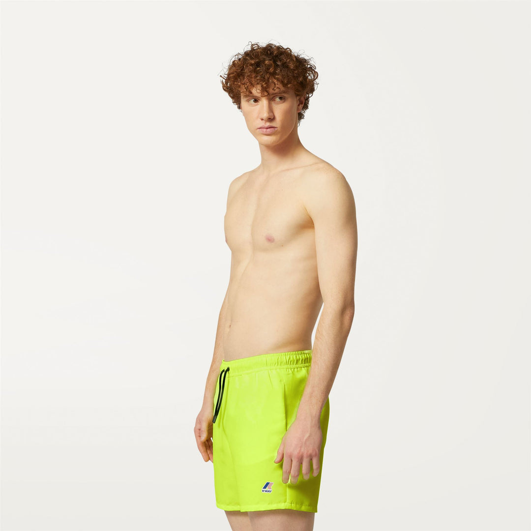 Bathing Suits Man LE VRAI OLIVIER FLUO Swimming Trunk YELLOW SOLEIL Detail (jpg Rgb)			