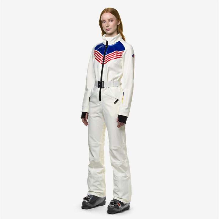 Sport Suits Woman LECHERE ICONIC LOGO Coverall Suit WHITE G-RED-BLUE R Detail (jpg Rgb)			