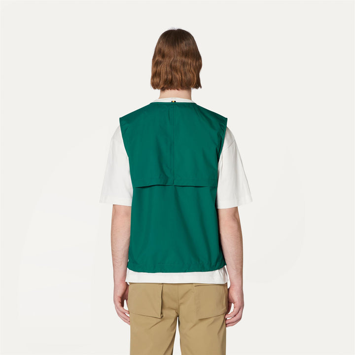 Jackets Unisex BARNEL 2.1 AMIABLE SILVER Vest GREEN PINE Dressed Front Double		