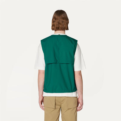Jackets Unisex BARNEL 2.1 AMIABLE SILVER Vest GREEN PINE Dressed Front Double		