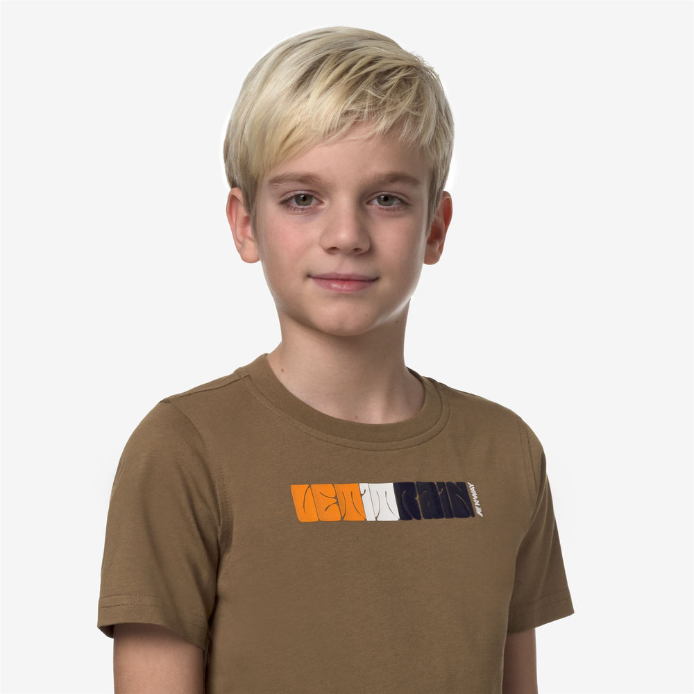 T-ShirtsTop Boy P. ODOM 70S RAIN T-Shirt BROWN CORDA Detail Double				