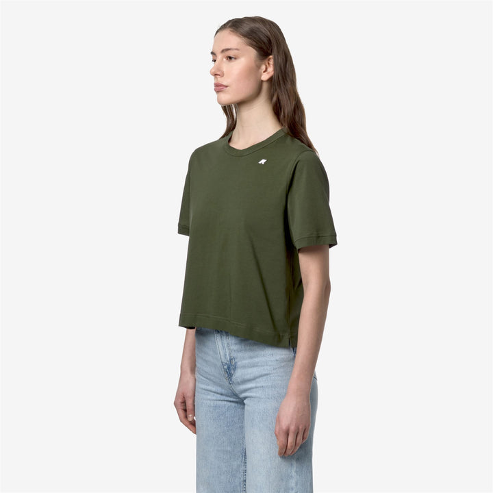T-ShirtsTop Woman AMELINE T-Shirt GREEN CYPRESS Detail (jpg Rgb)			