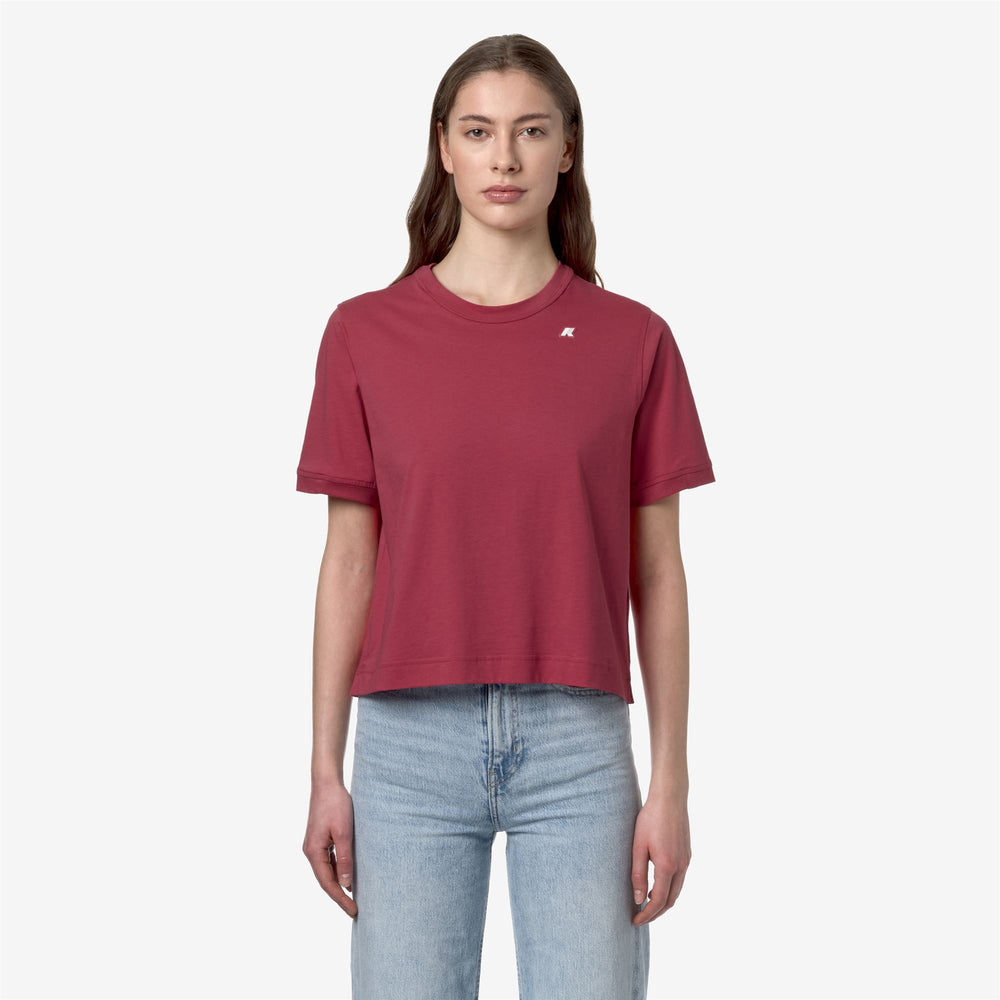 Dark Pink Women's Casual Cotton T-Shirt for Everyday Wear 02