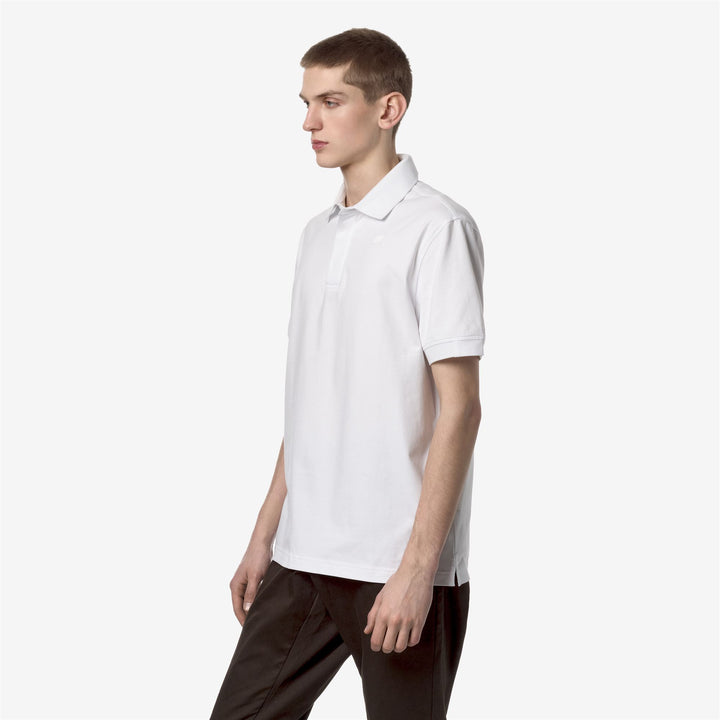 Polo Shirts Man ALDERIC STRETCH JERSEY Polo WHITE Detail (jpg Rgb)			