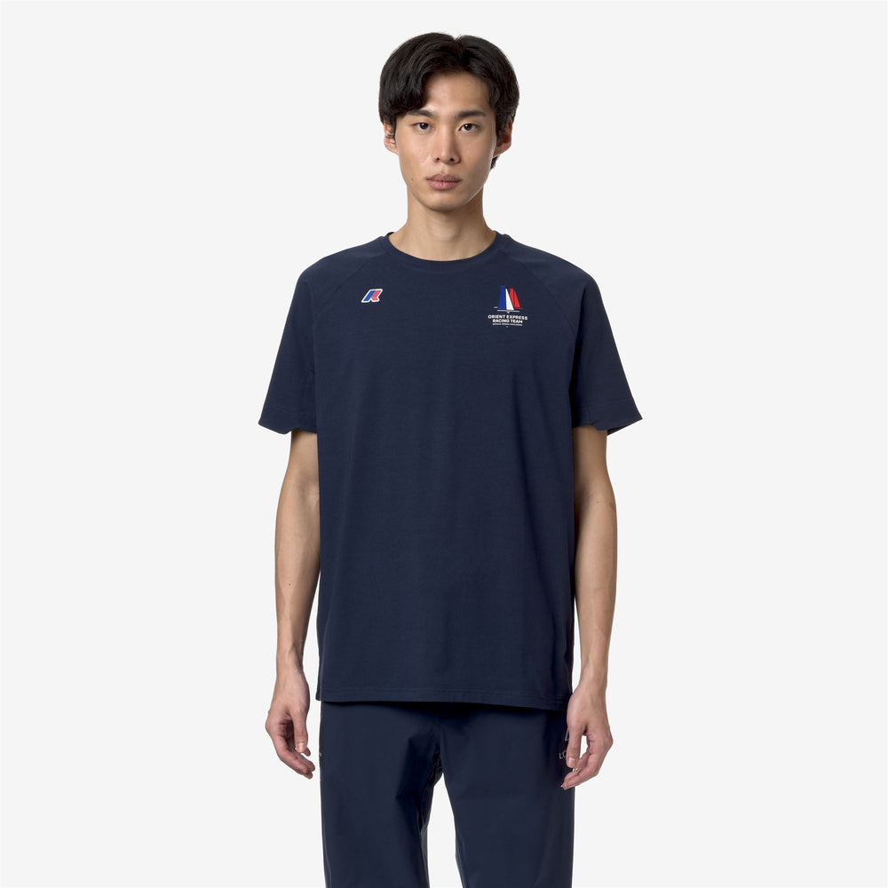 Camiseta Unisex Azul de Navegación con Detalles de Olas del Océano 02