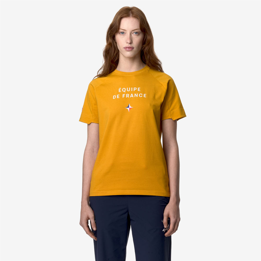 Sunflower Yellow Unisex Sailing T-Shirt with Ocean Wave Details 02