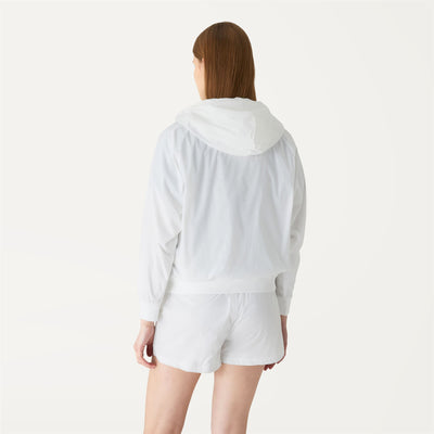 Fleece Woman LYDIE NY STRETCH Jacket WHITE Dressed Front Double		