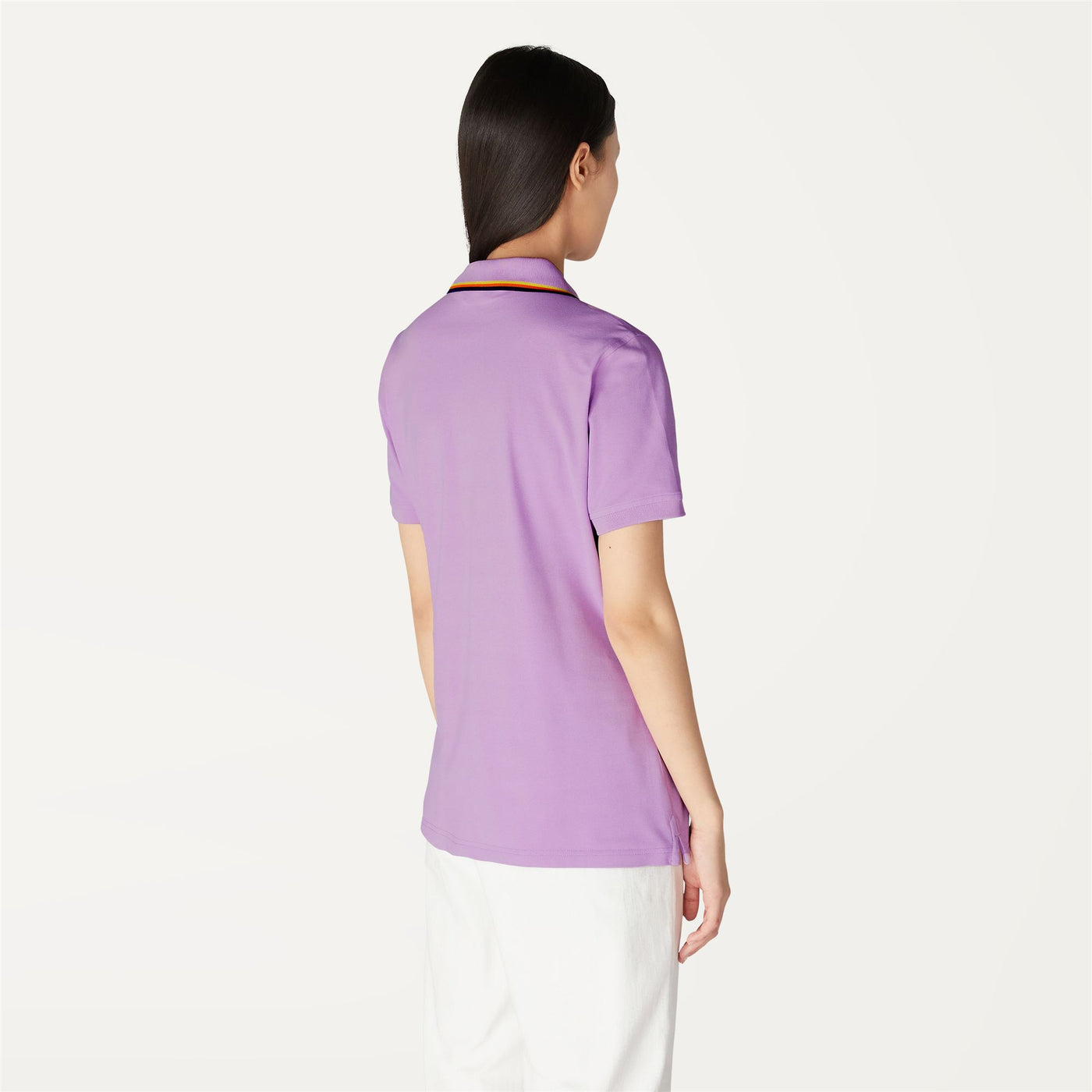 Polo Shirts Woman ALI STRETCH Polo VIOLET PEONIA | kway Dressed Front Double		