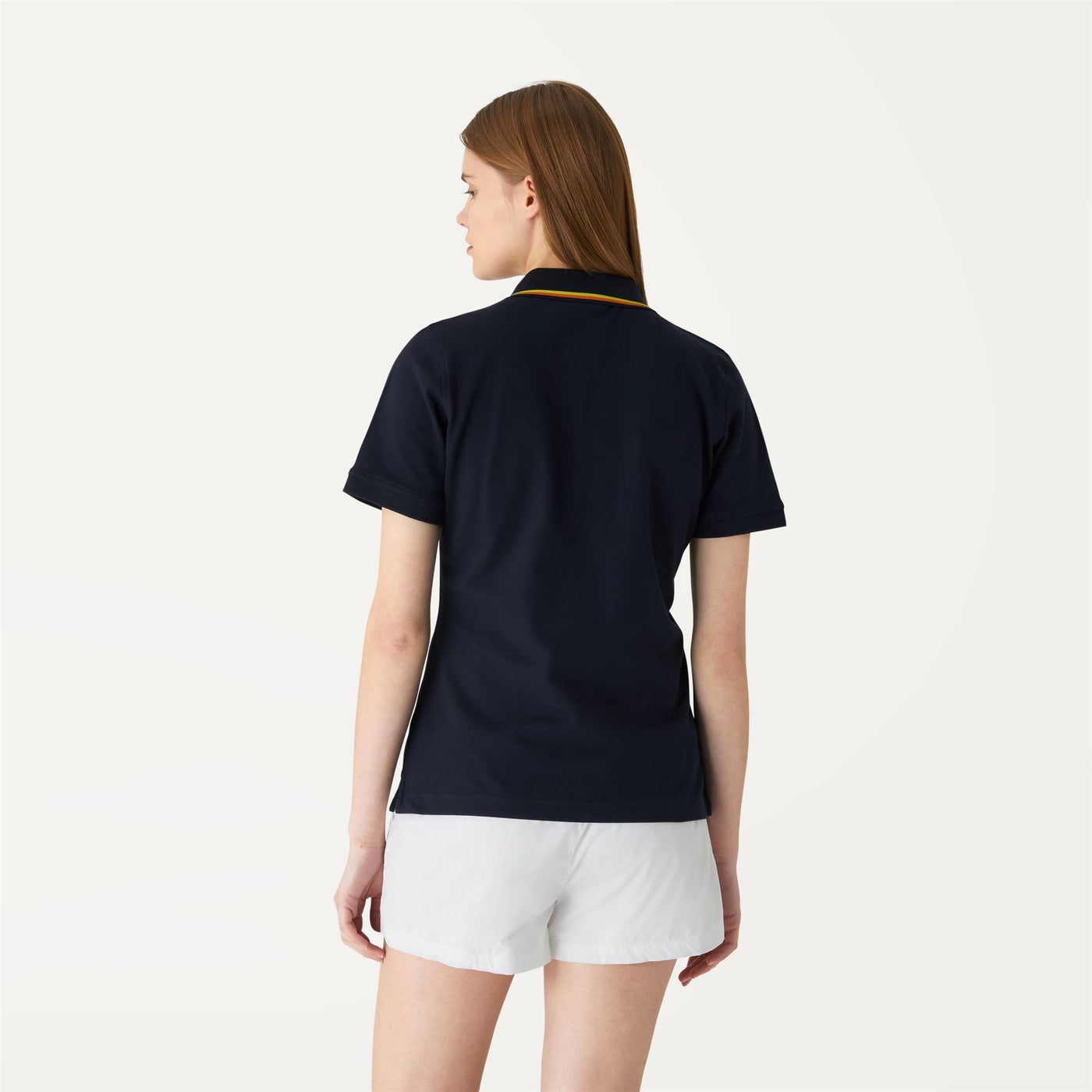 Polo Shirts Woman ALI STRETCH Polo BLUE DEPTH | kway Dressed Front Double		
