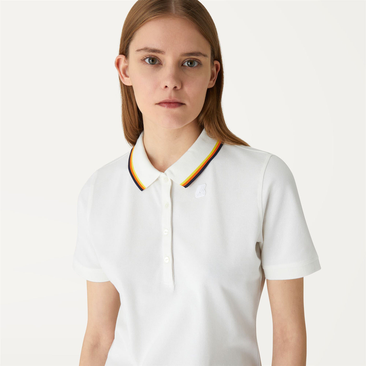 Polo Shirts Woman ALI STRETCH Polo WHITE | kway Detail Double				
