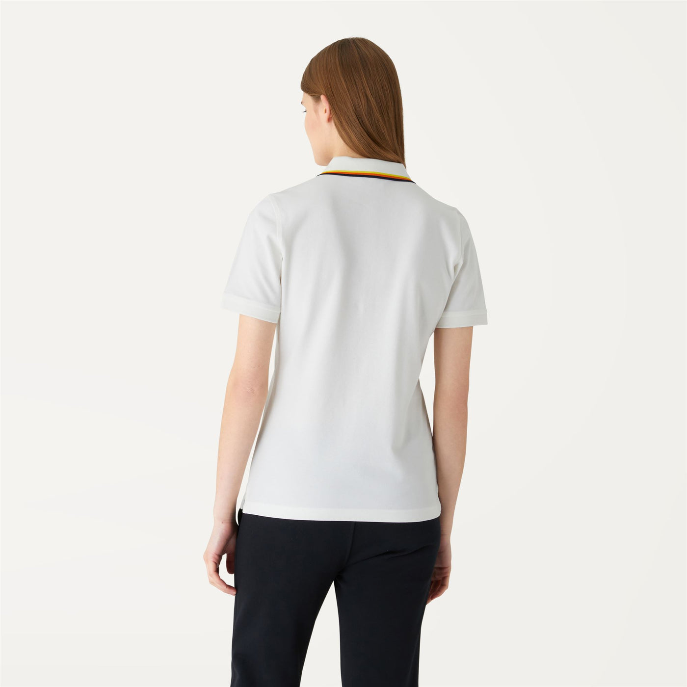 Polo Shirts Woman ALI STRETCH Polo WHITE | kway Dressed Front Double		
