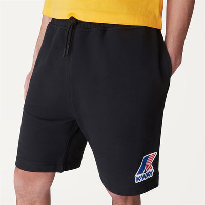 Shorts Man ERIK LOGO Sport  Shorts BLACK PURE Detail Double				
