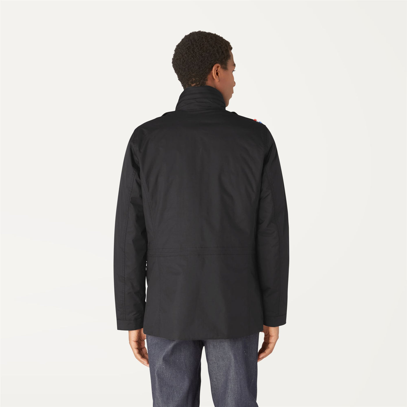 Jackets Man MANFIELD WARM OTTOMAN Mid BLACK PURE - BLACK Dressed Front Double		