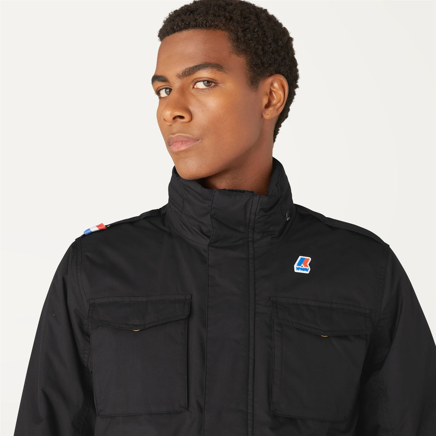 Jackets Man MANFIELD WARM OTTOMAN Mid BLACK PURE - BLACK Detail Double				
